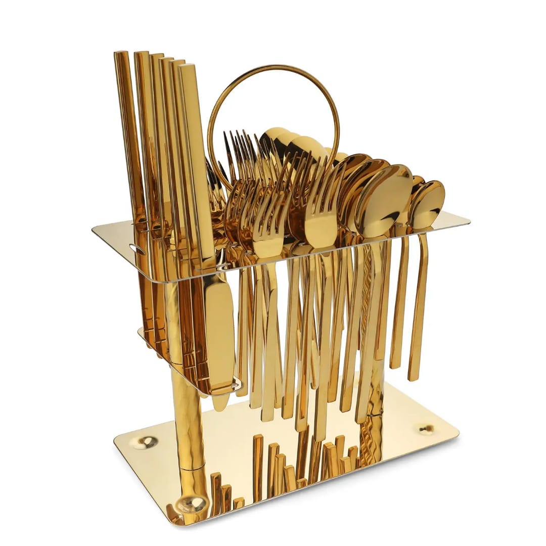 36 Pcs Gold Cutlery Set