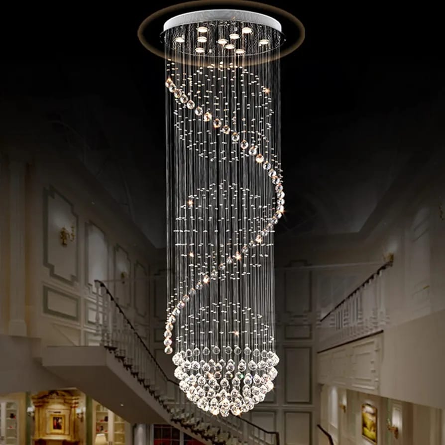 Rain Spiral Crystal Chandelier Light