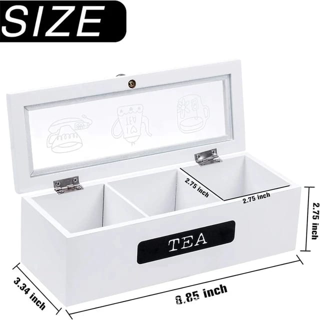 3 Compartment Tea Bag Organizer
