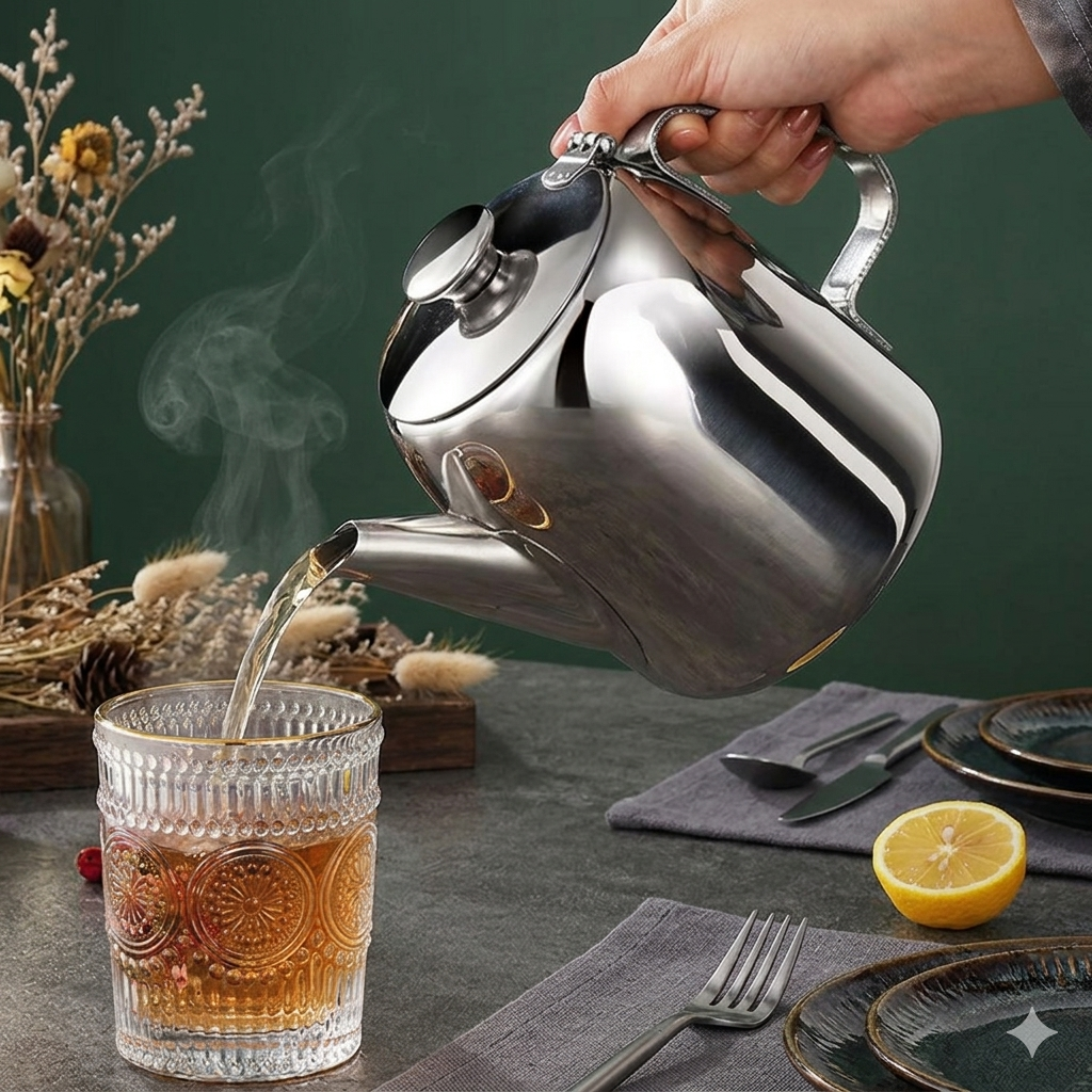 Stainless steel tea coffee kettle