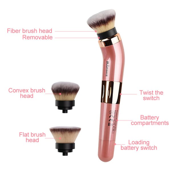 Automatic 360-Degree Rotating Electric Makeup Brush Set