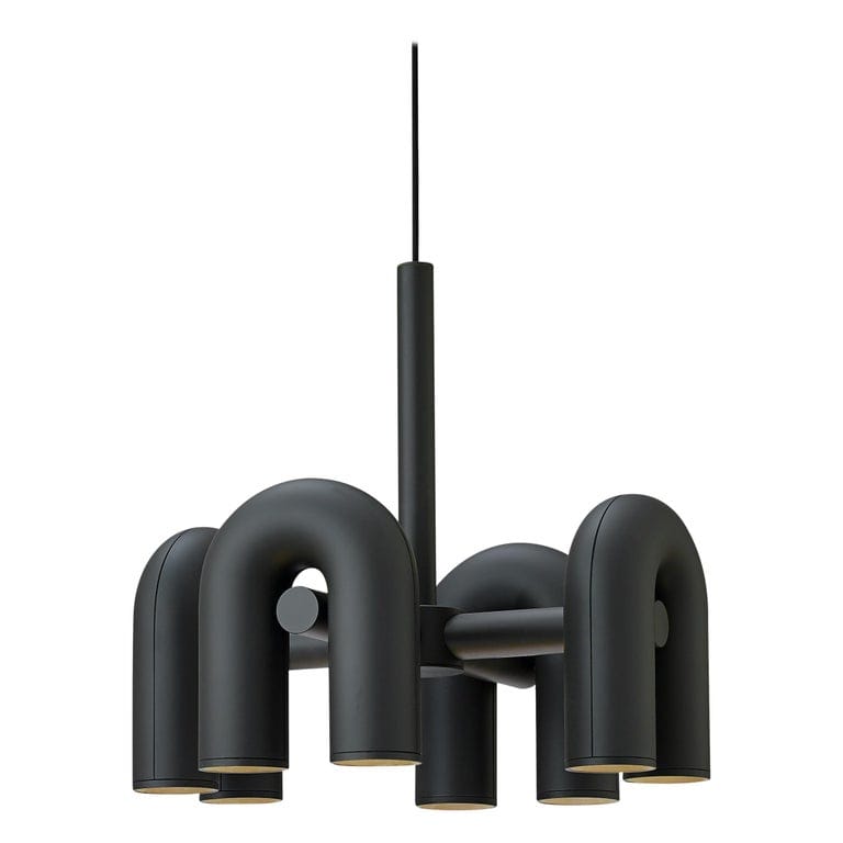 4 Black Arched Chandelier