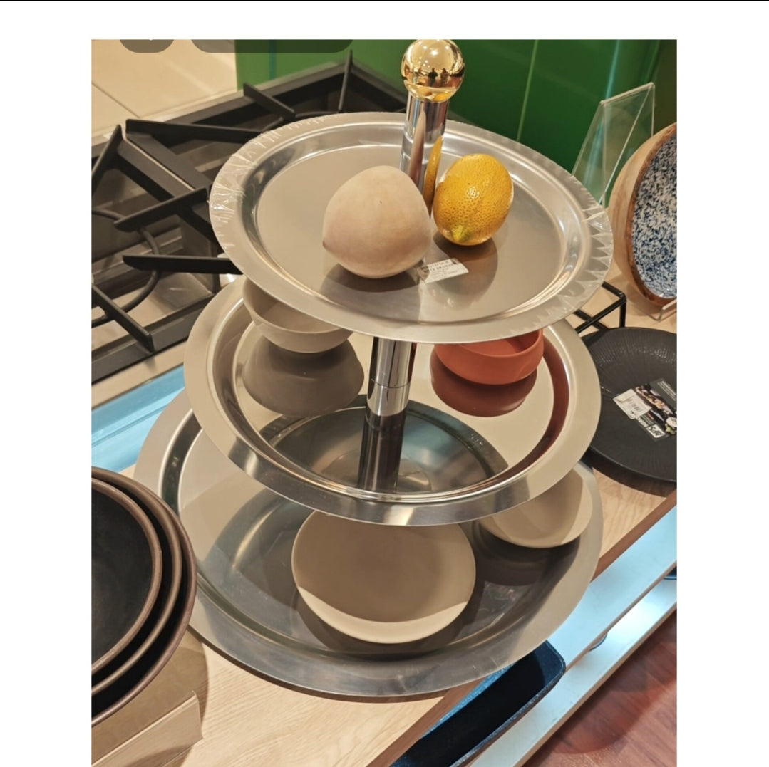 Professional 3-Tier Stainless Steel Round Cake and Serving Stand
