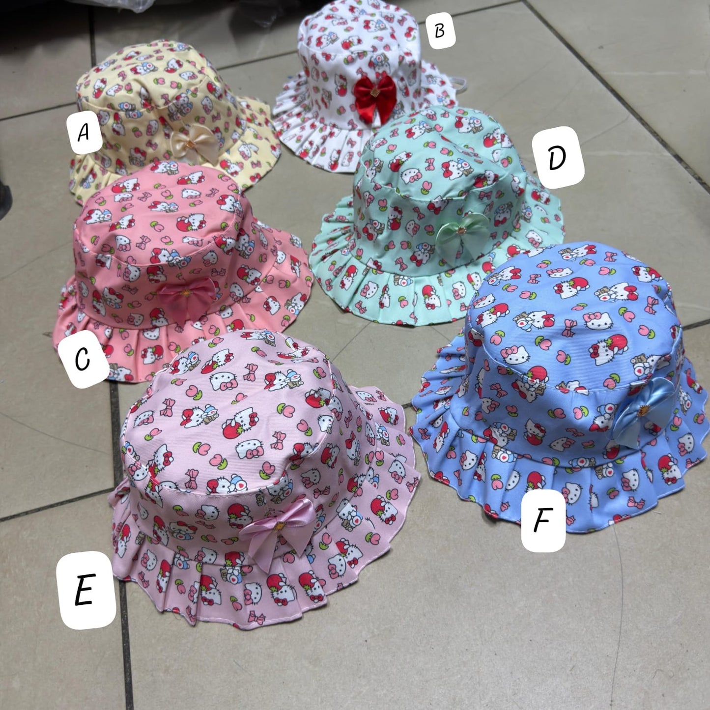 Kids Summer Bucket Hat Brim Hats