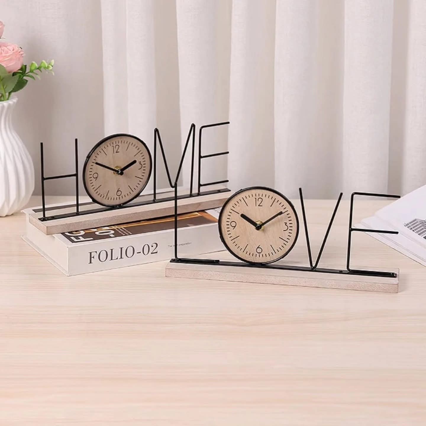 Handmade creative Tv cabinet clock decoration