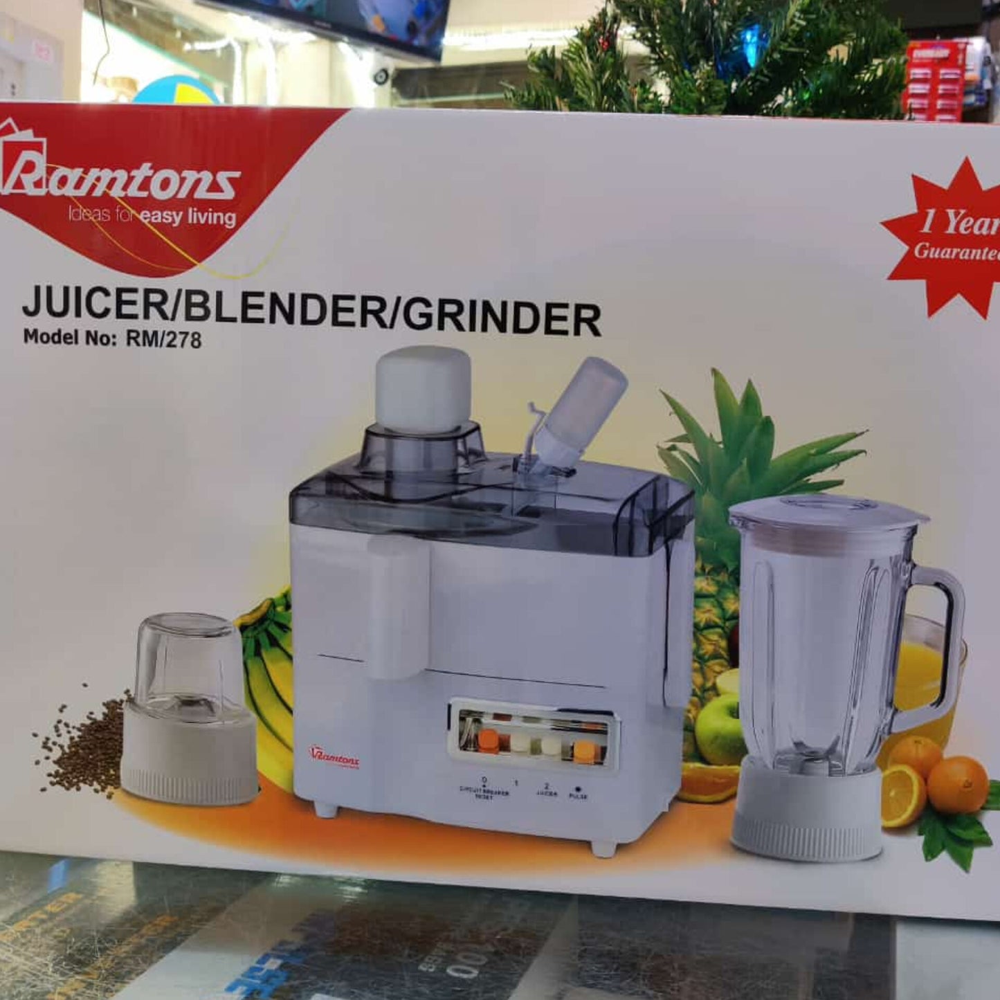 Ramtons 3-in-1 Juicer Blender and Grinder RM/278