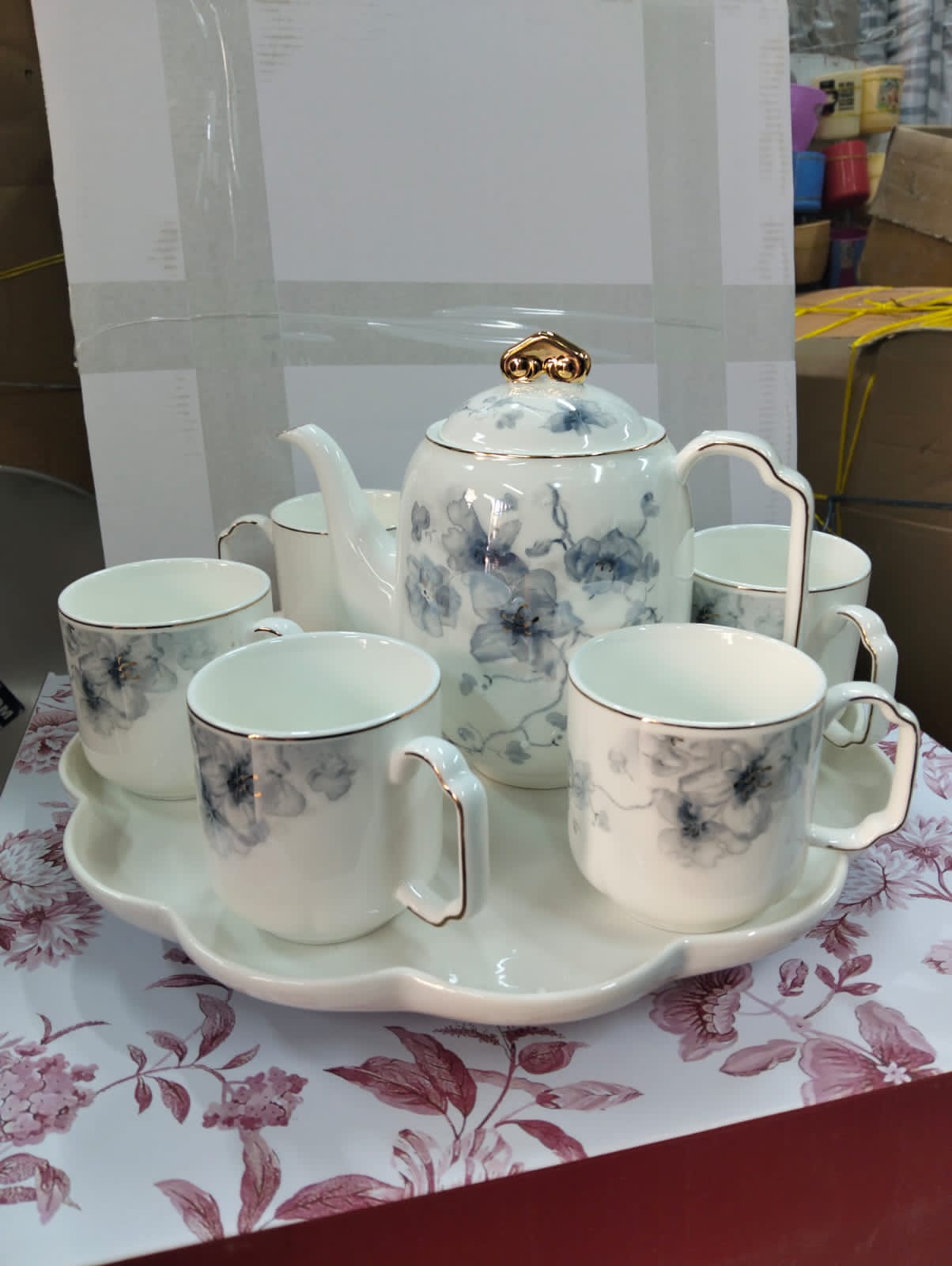 8Pc bone china tea set