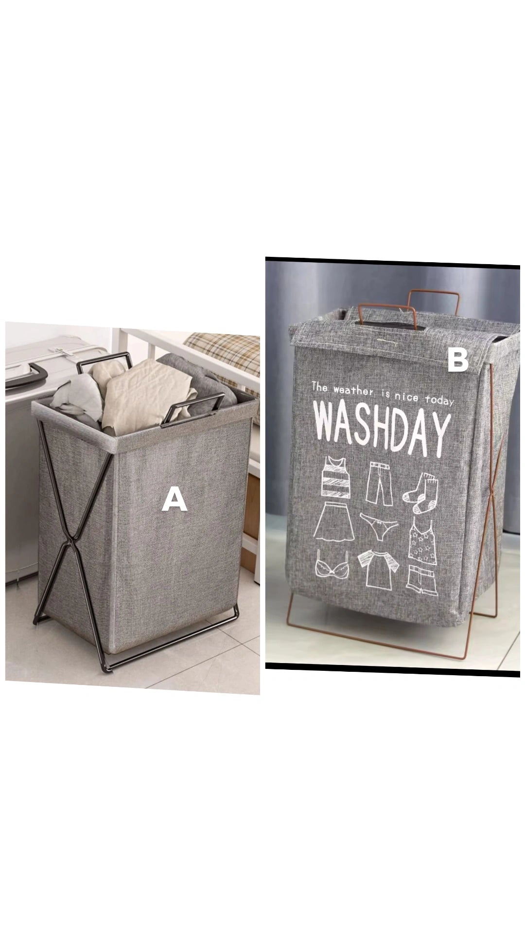 Collapsible laundry basket