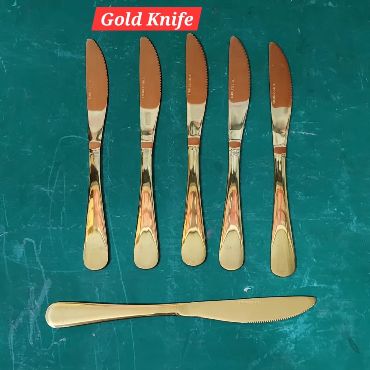 6pc Gold cutlery