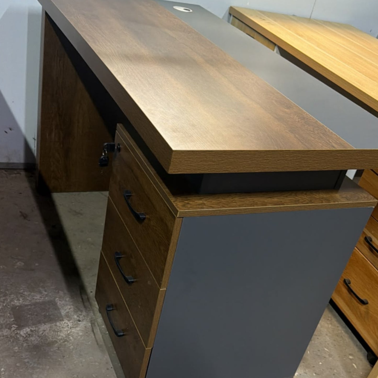 Office Reception Desk with Lockable Drawers