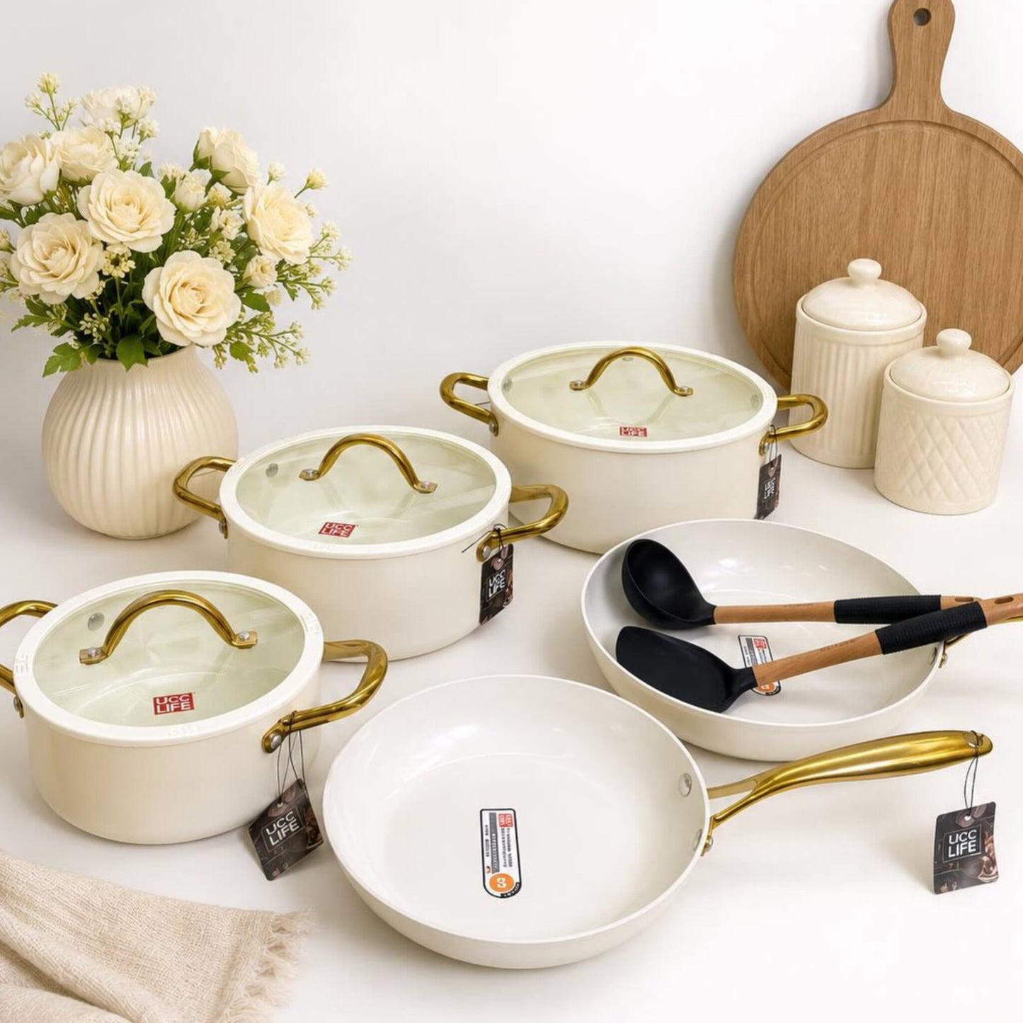 11Pcs Ceramic Cookware Set