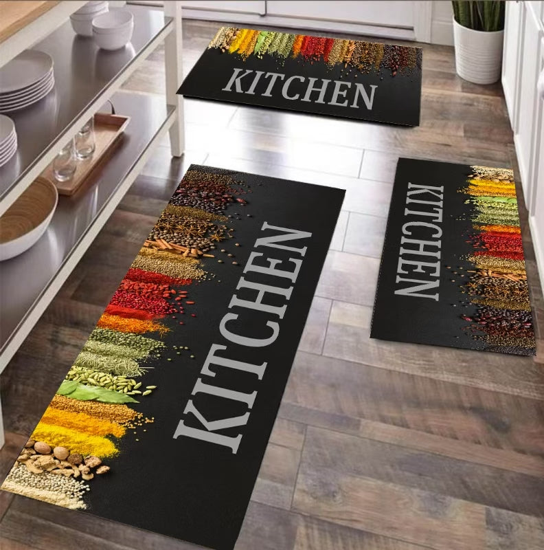 3Pc Rubber Kitchen Mats Set