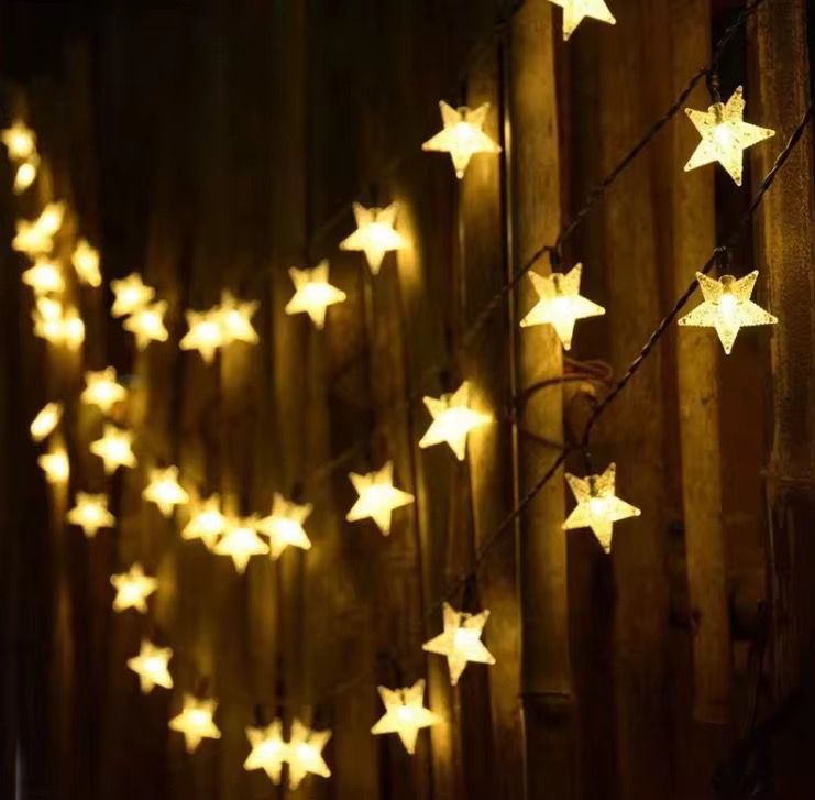 12M Solar Outdoor Christmas Fairy Lights Star