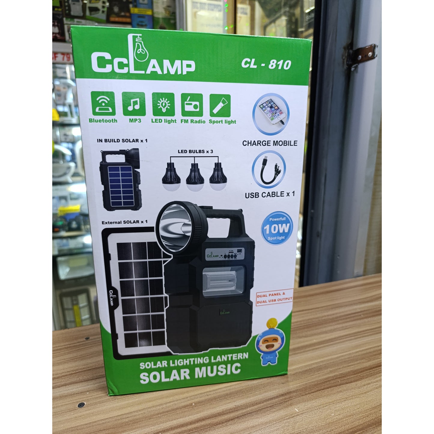 CCLAMP solar lighting lantern.