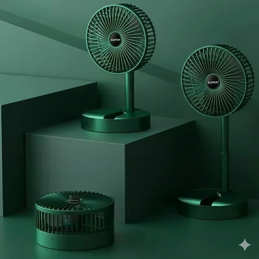 Portable foldable rechargeable fan