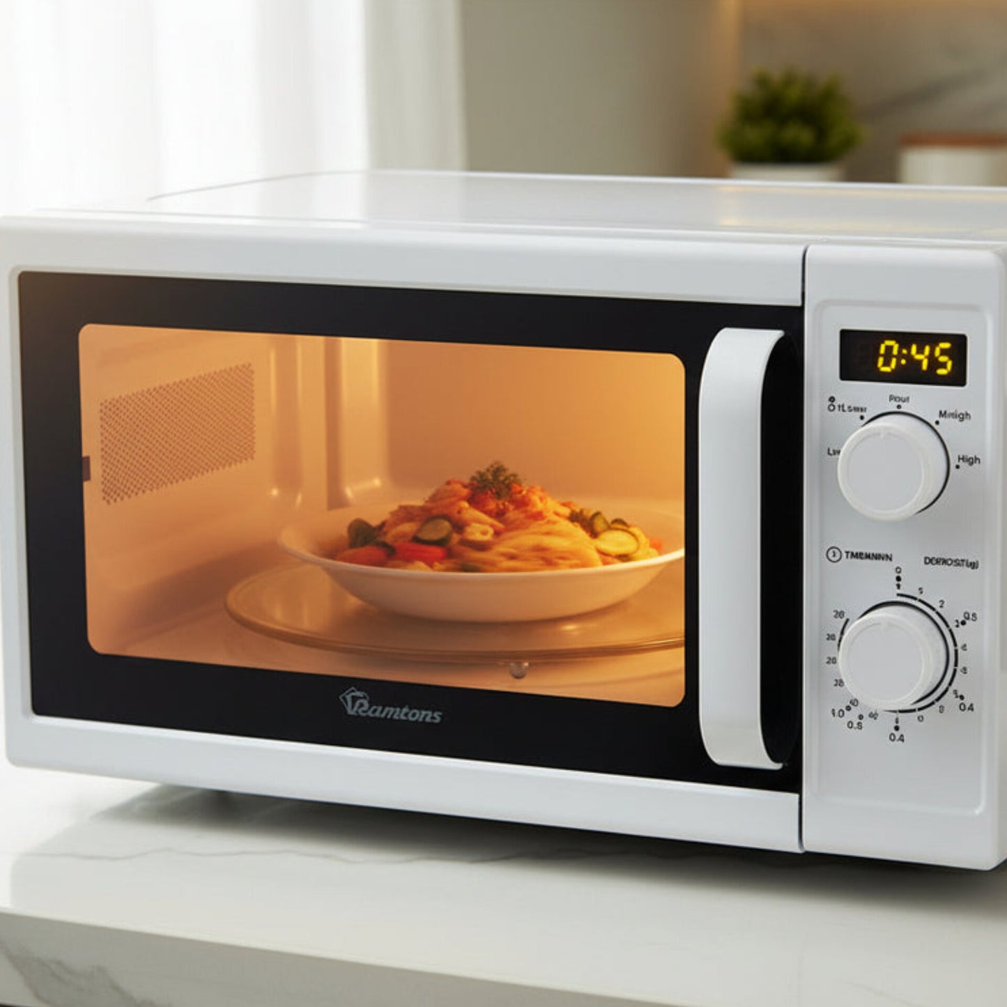 Ramtons 20 Liters Manual Microwave White – RM/328