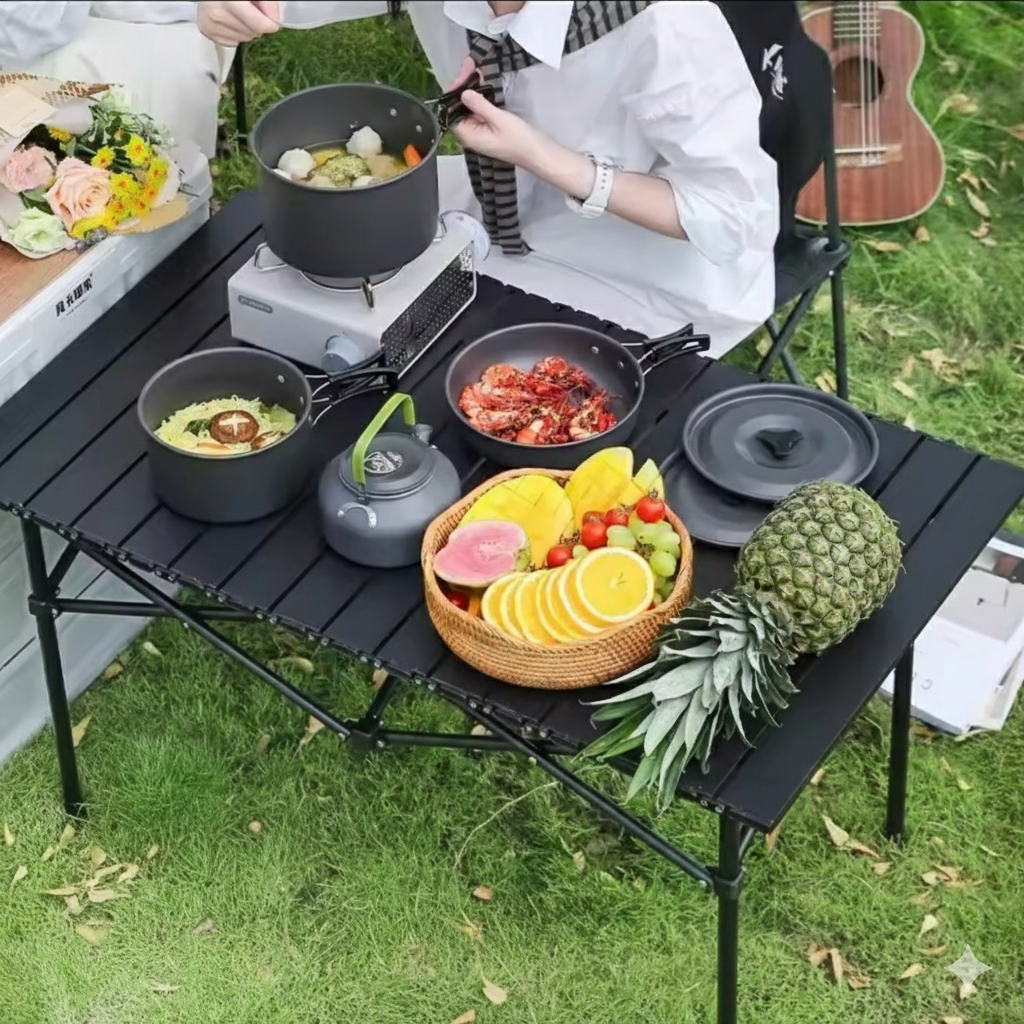 Foldable camping table