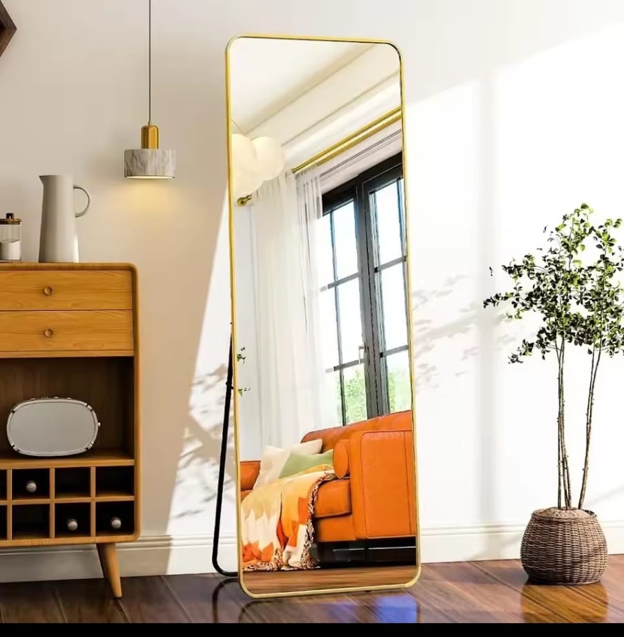 Unbreakable rectangular dressing mirror
