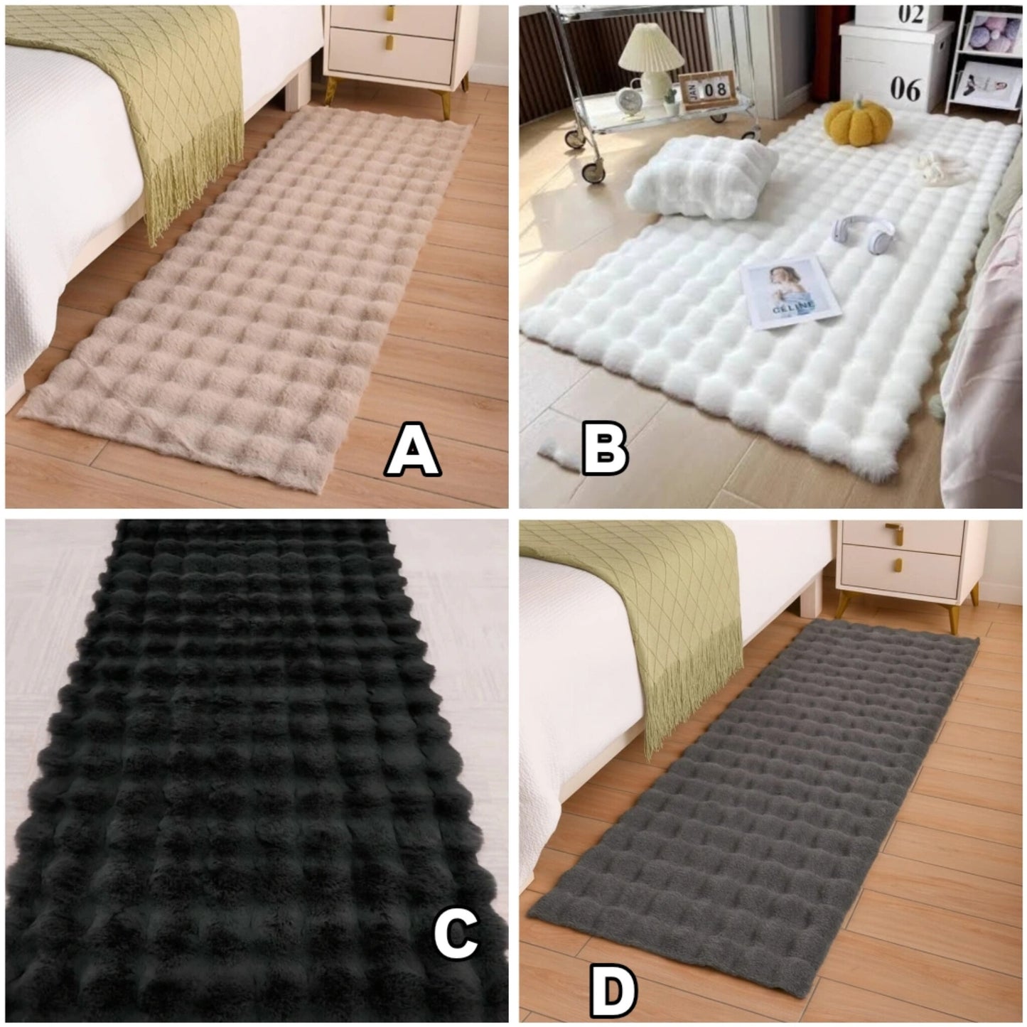 Fur Bedside Rug