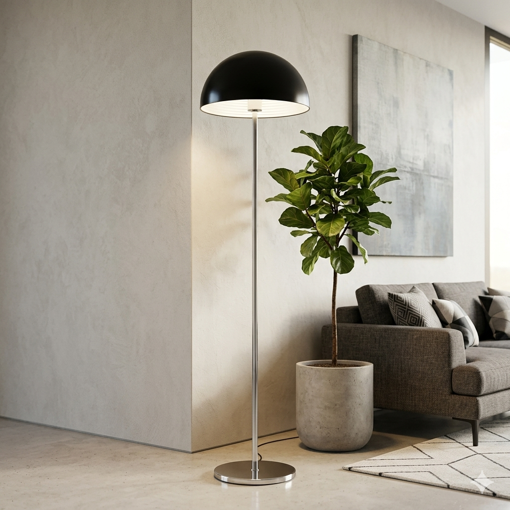 Black Floor Standing Lamp E29