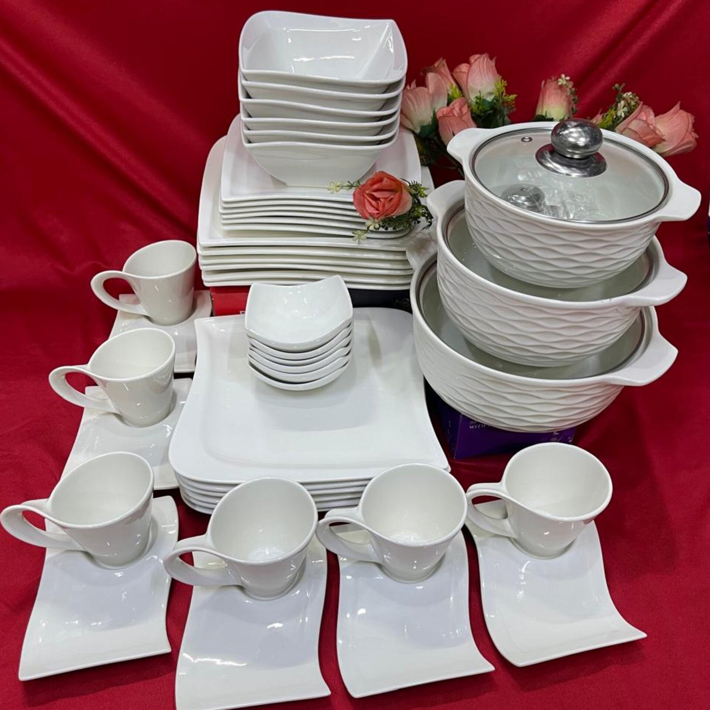 48Pcs Wave Combo Dinnerware Set