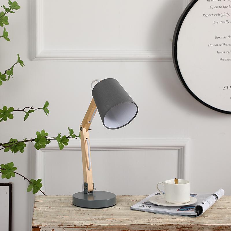 Adjustable Wooden Desk Lamp