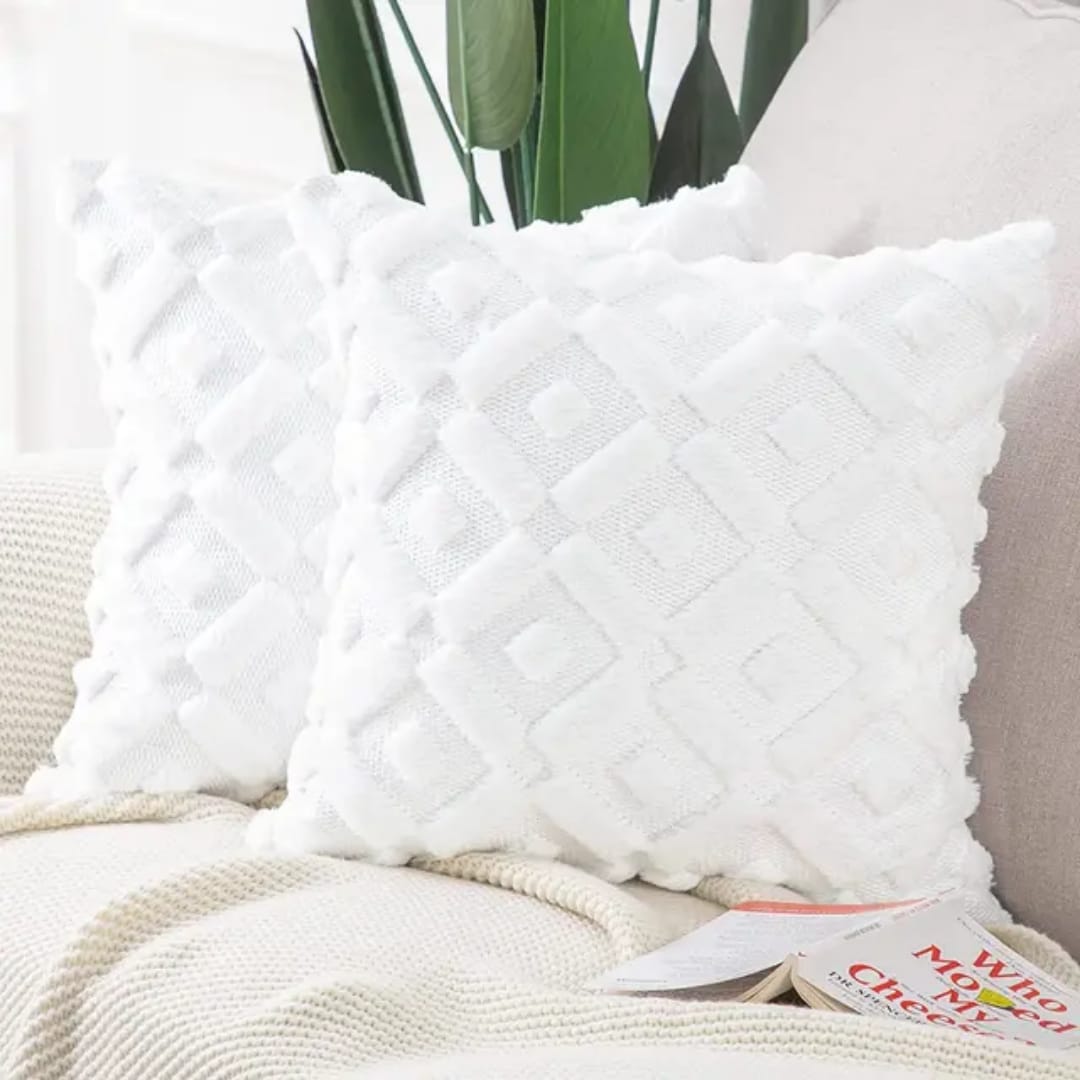 Geometric Tufted Throw Pillow Covers