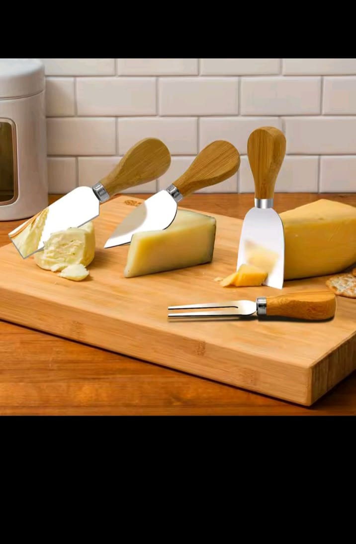 Butter dish tray and knives set