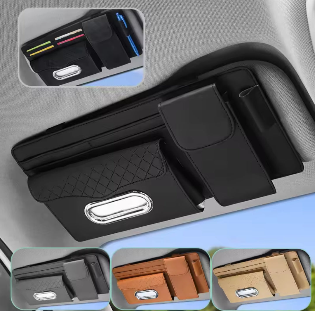 Car sun visor organizer