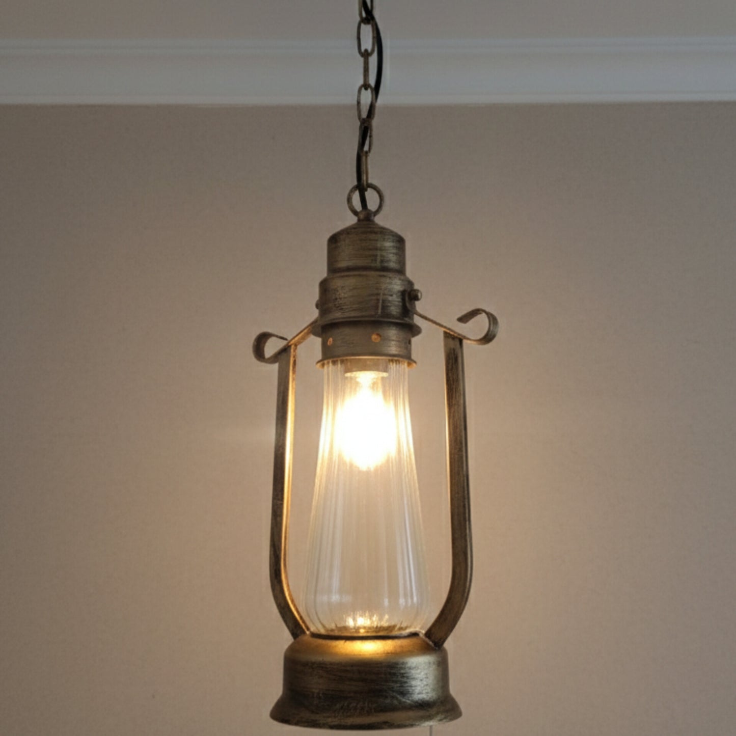 Vintage Lantern Pendant Light With Bulb