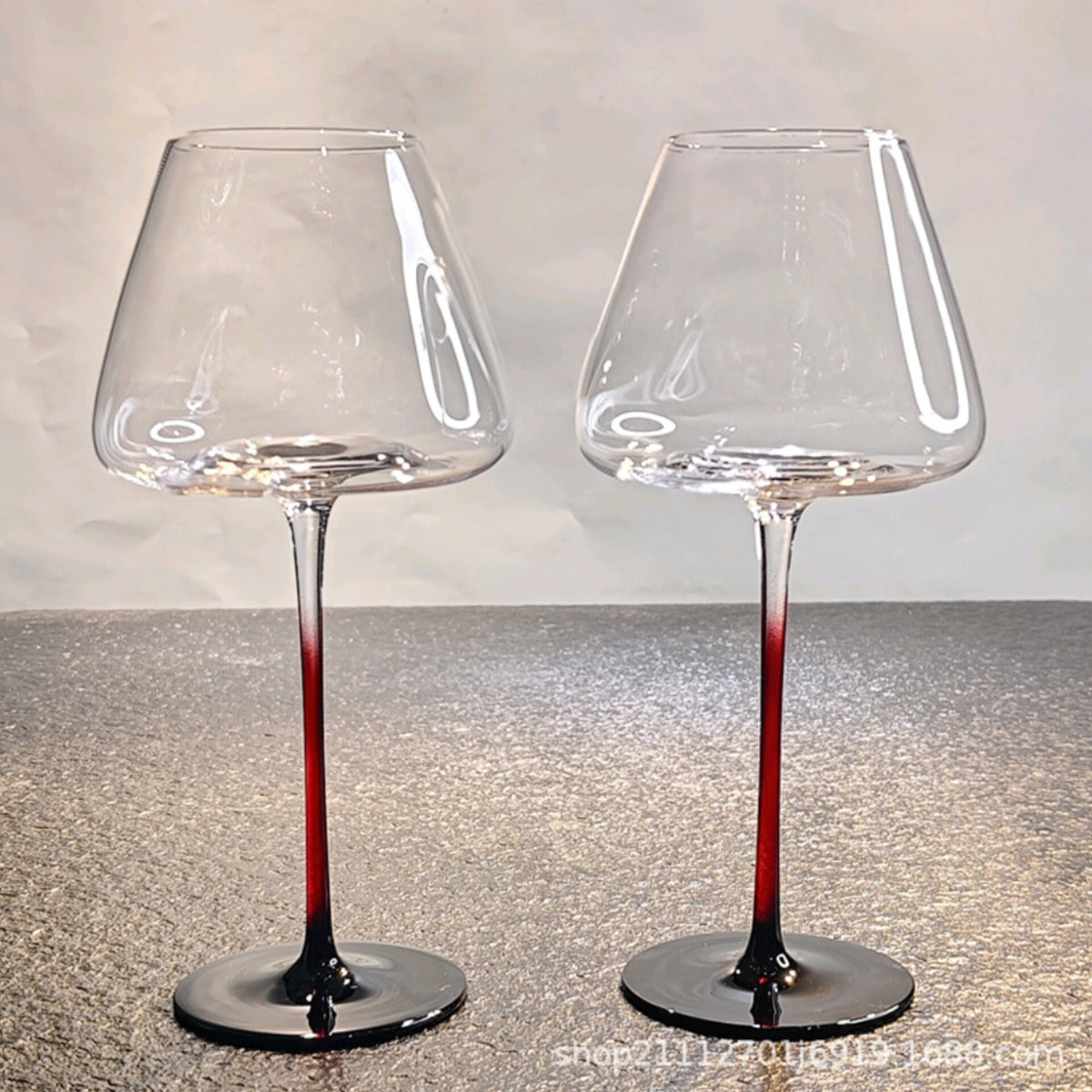 2Pcs Burgundy Wine Glasses