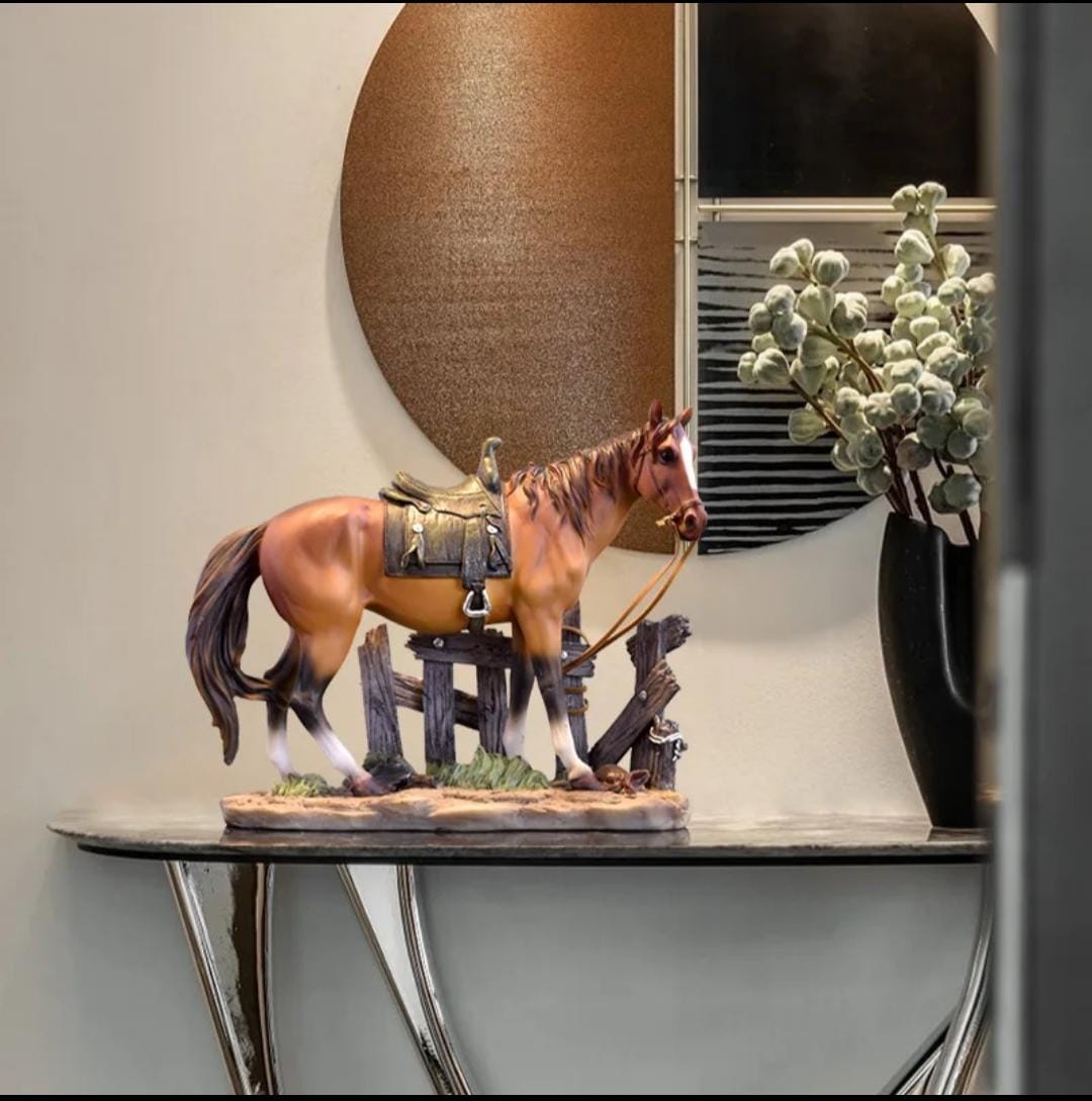 Rustic Farm Style Brown Decorative Horse Figurine