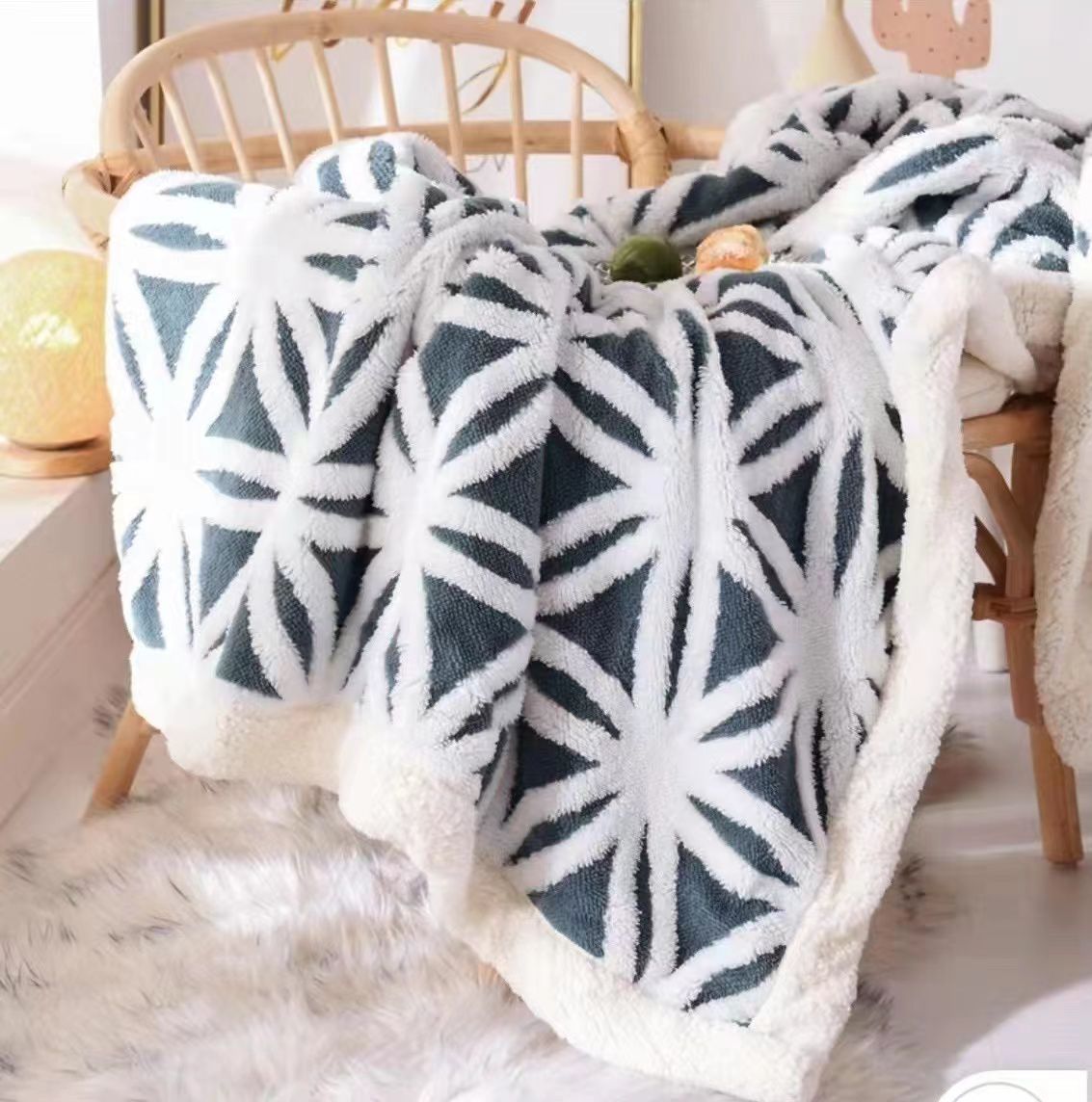 Micro Plush Sherpa Throw Blanket
