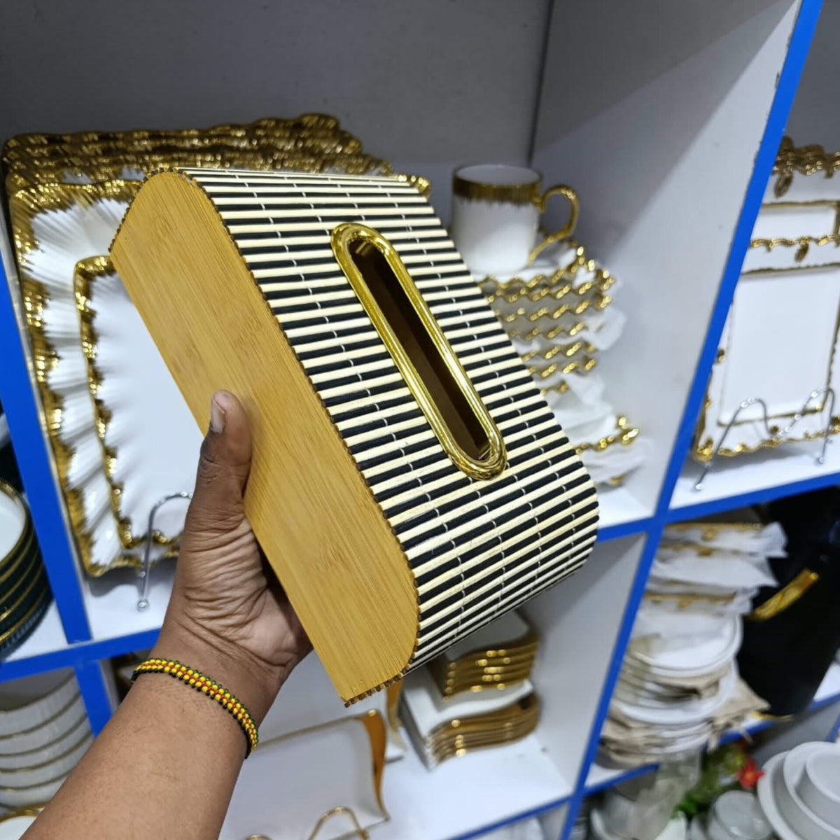 Bamboo Serviette Tissue Dispenser Box