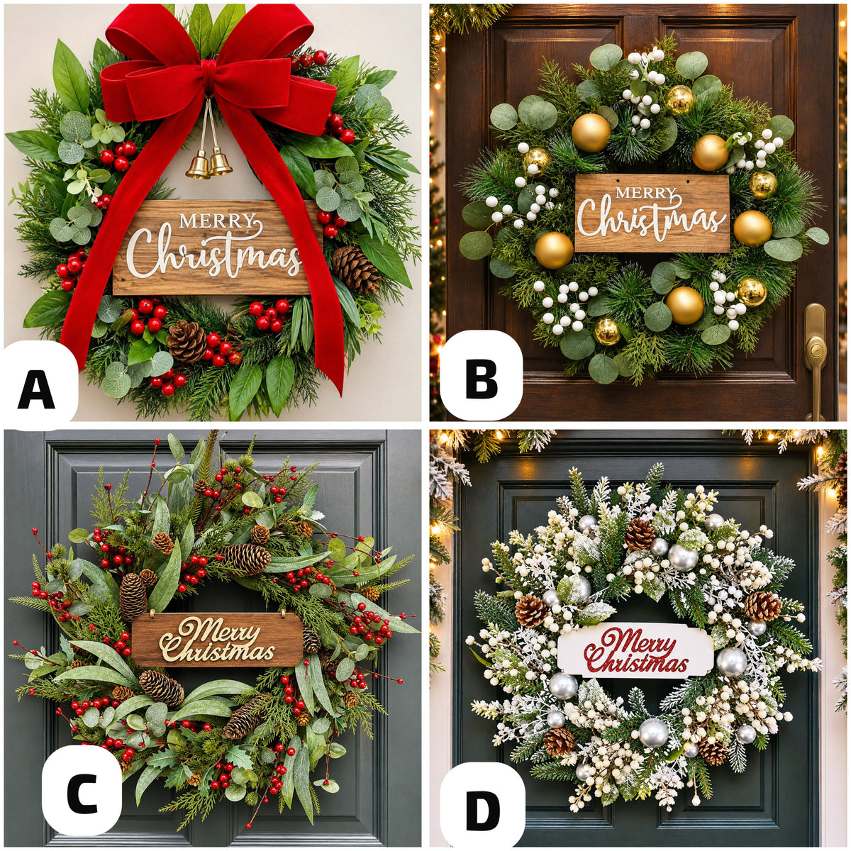 50cm Christmas Door Wreath
