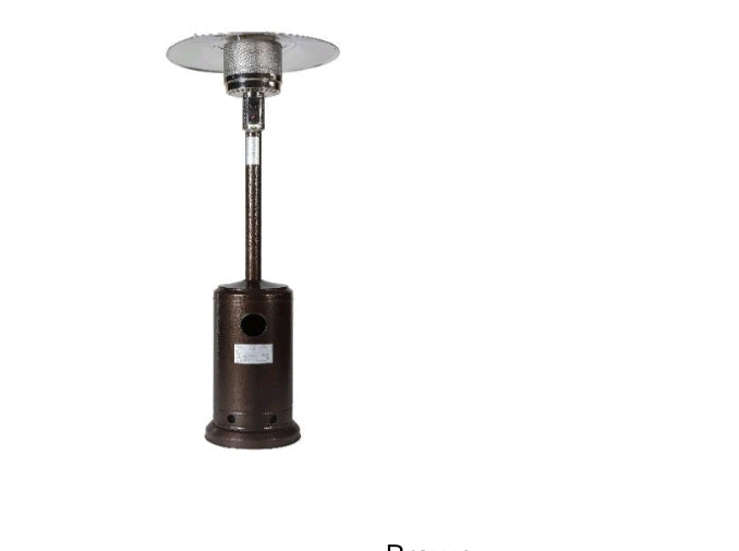 Mushroom patio heater with wheels