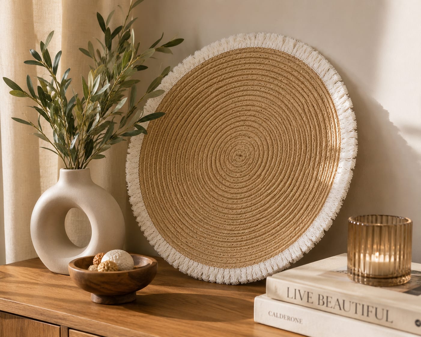 6Pcs Woven Table Mat with Tassels