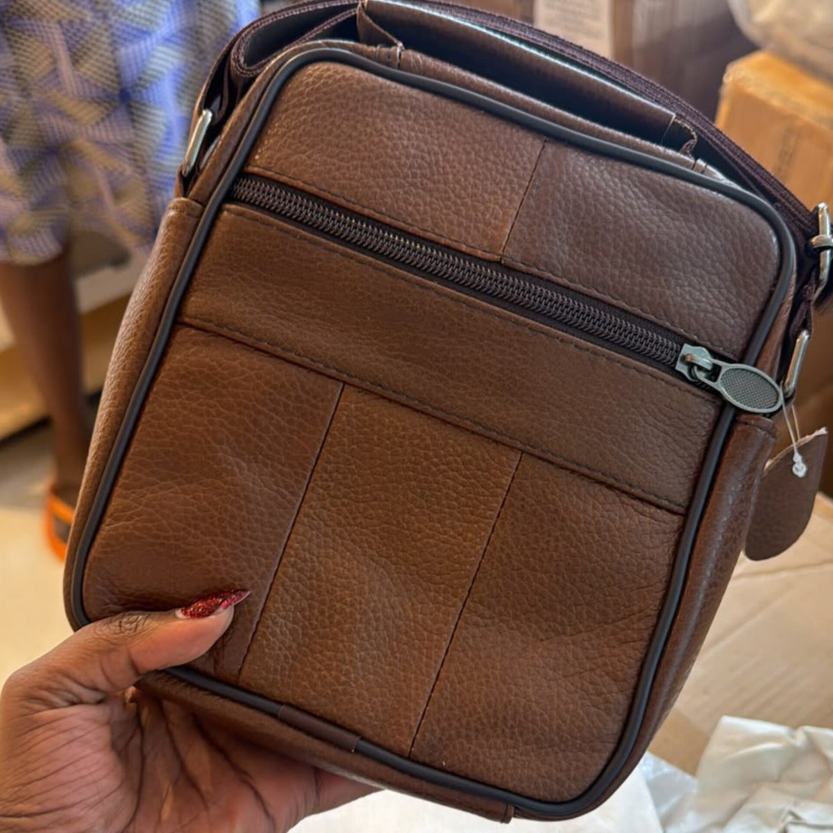 Unisex Leather Crossbody Shoulder Bag Gha