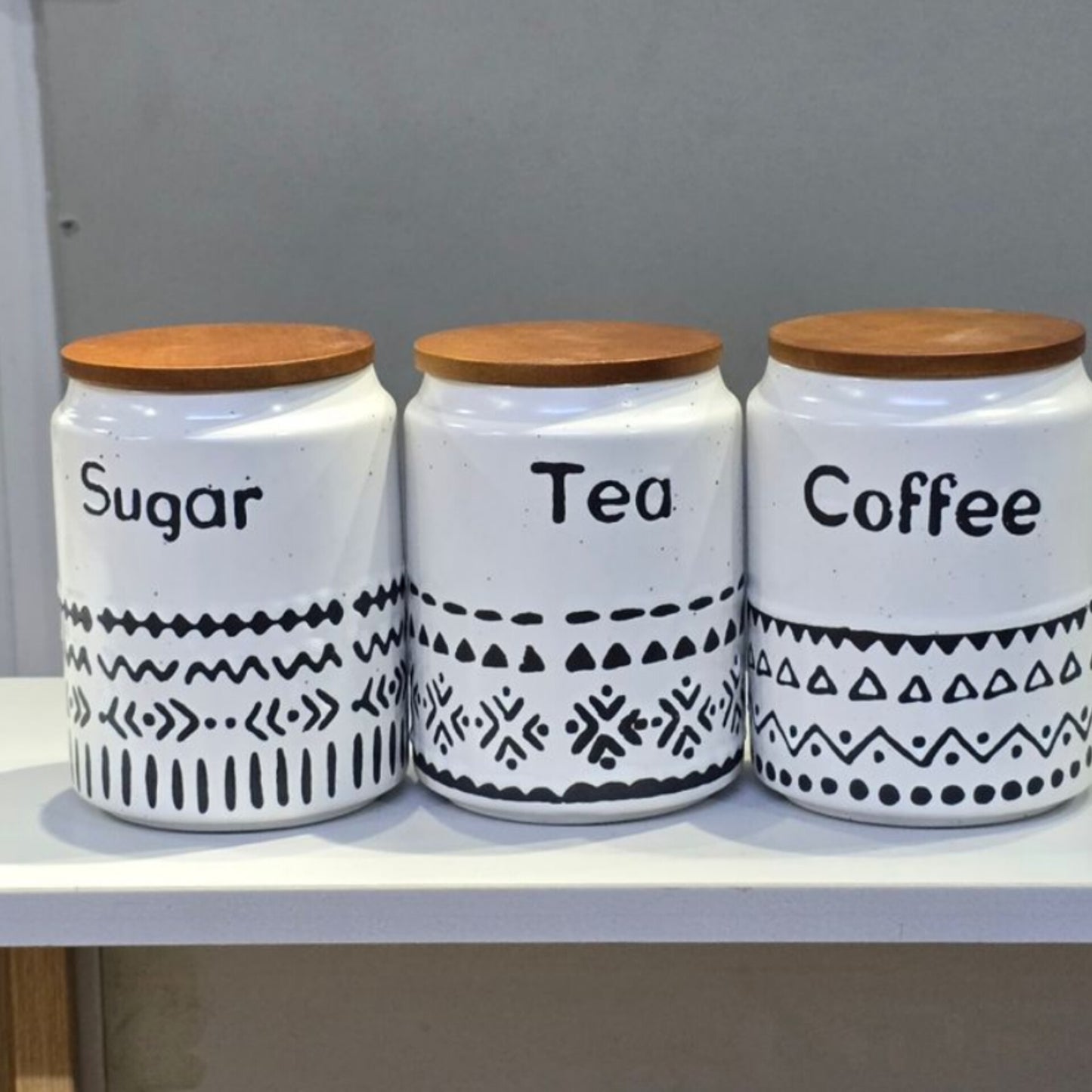 3Pcs Ceramic Canister Set