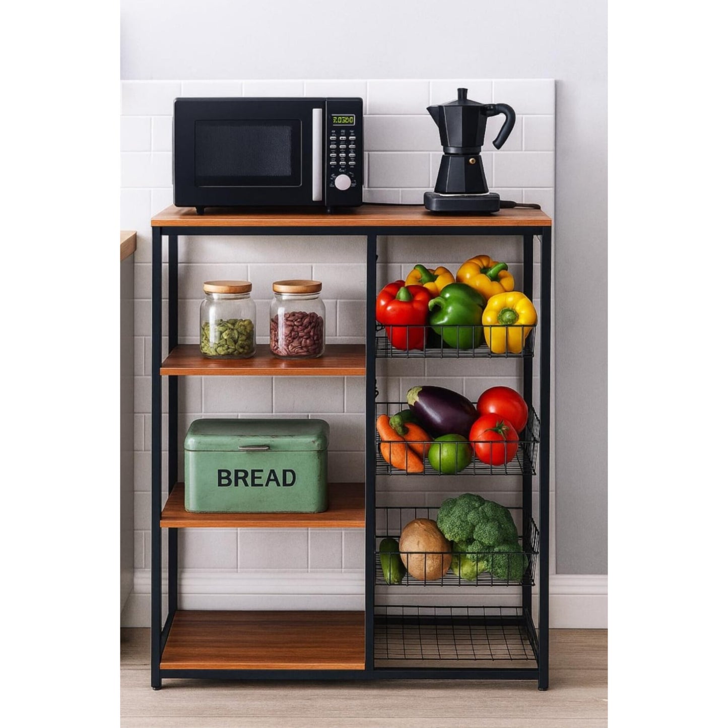 Metallic kitchen office cabinet rack