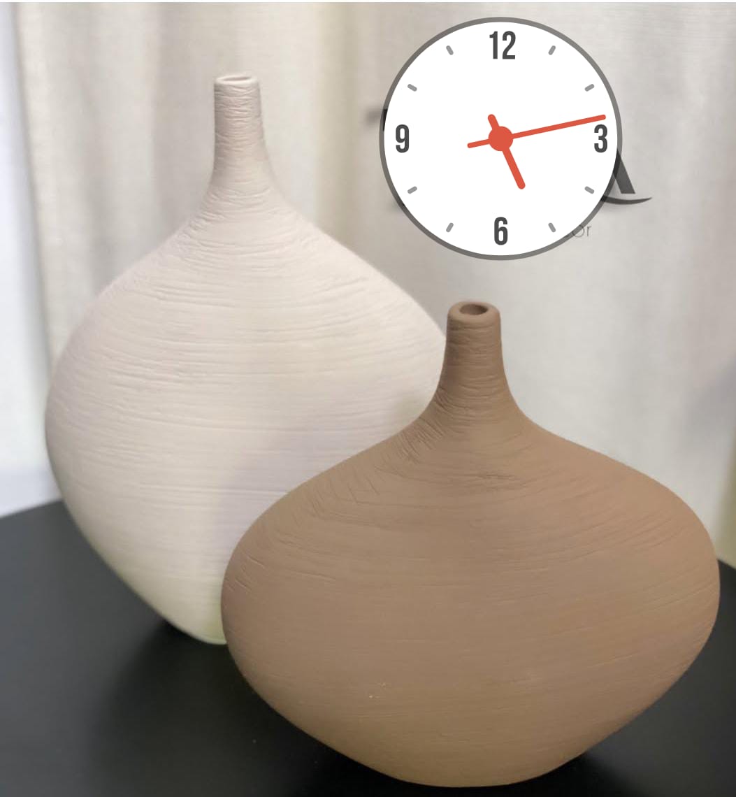 Ribbed Ceramic Bud Vase Set