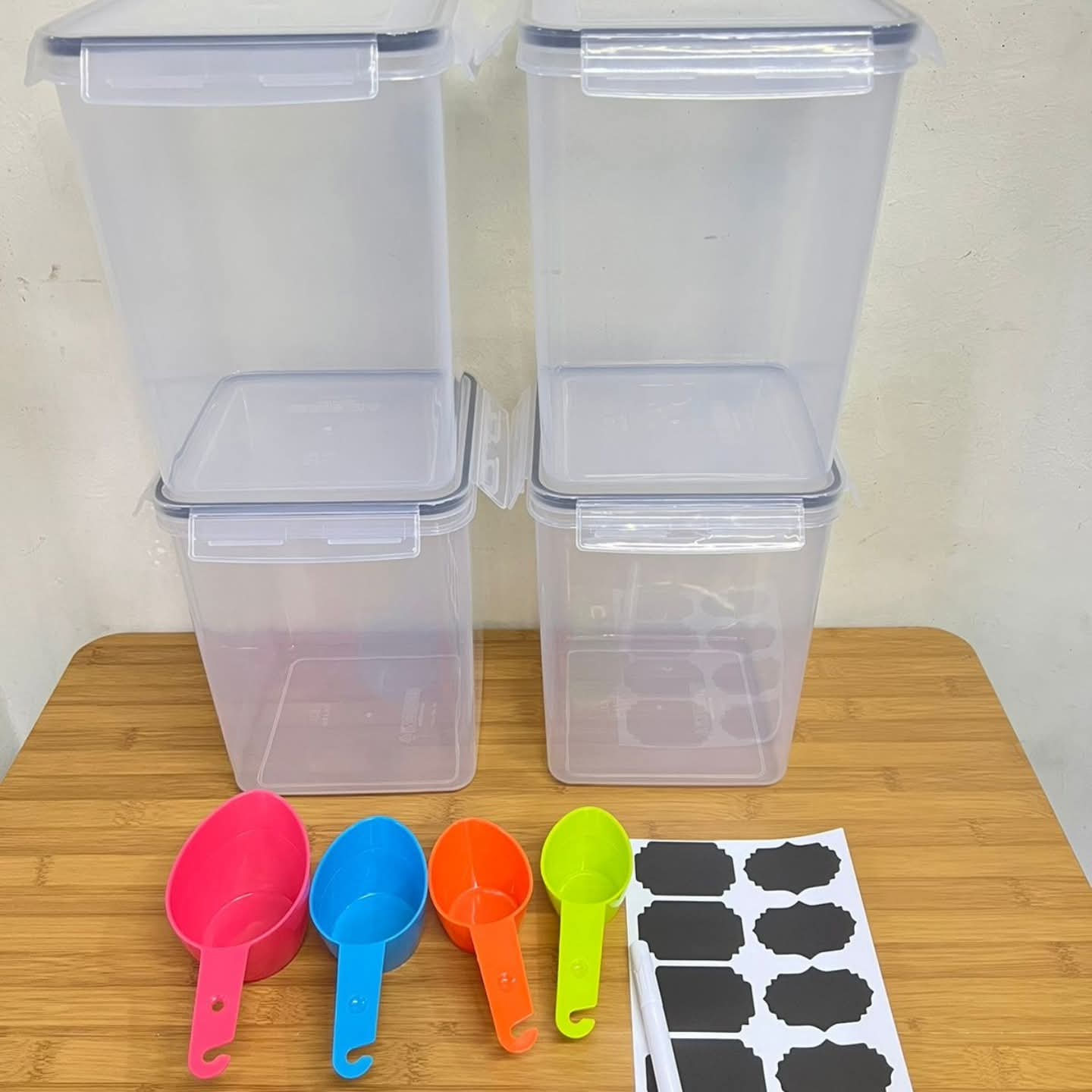 4 Pc Airtight cereal storage Pantry containers set