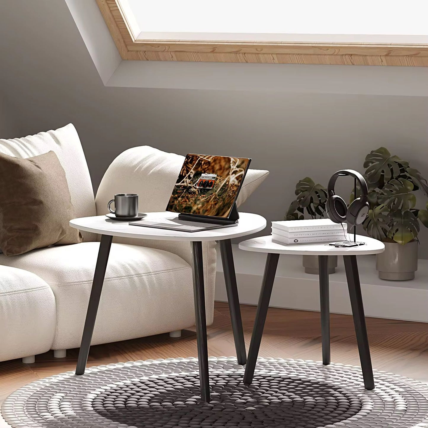 2pc Set Coffee Table Wooden