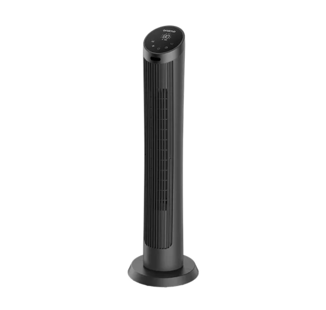 Black tower fan