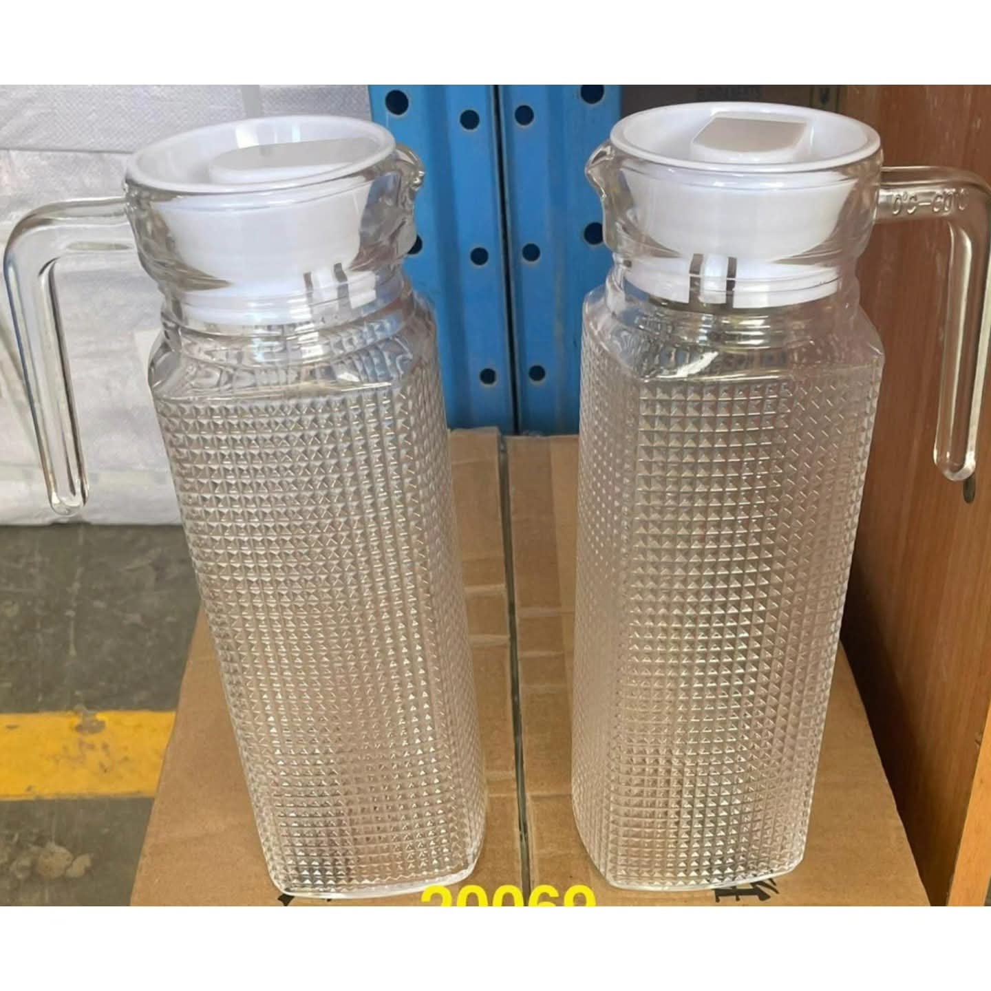 Dotted Glass Beverage Serving Jugs 1.8L 1.2L