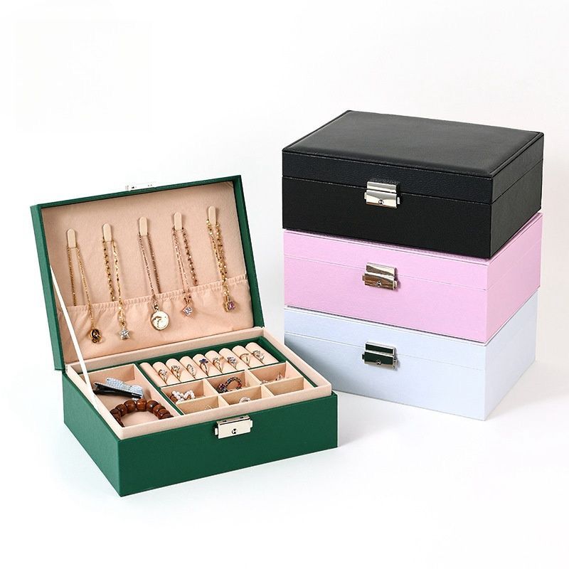 PU Leather Travel Jewelry Organizer and Storage Box