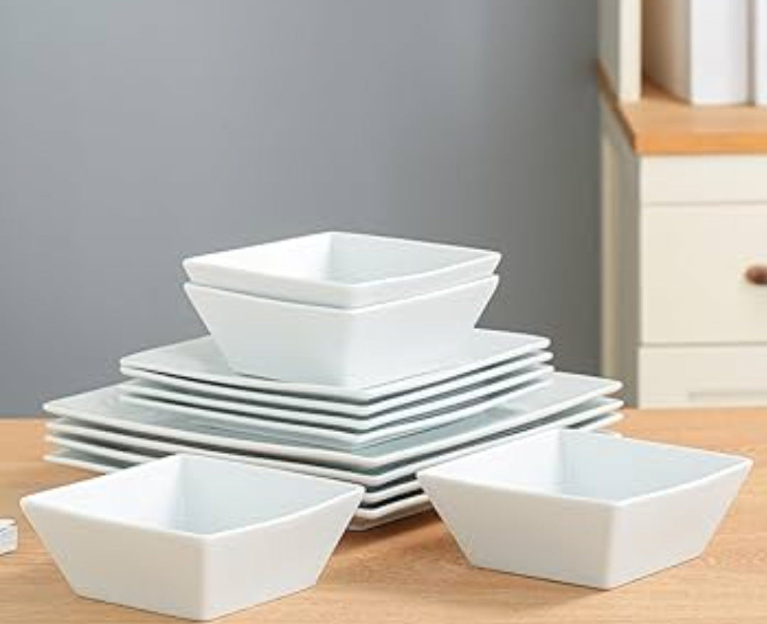 18Pcs double square dinner set