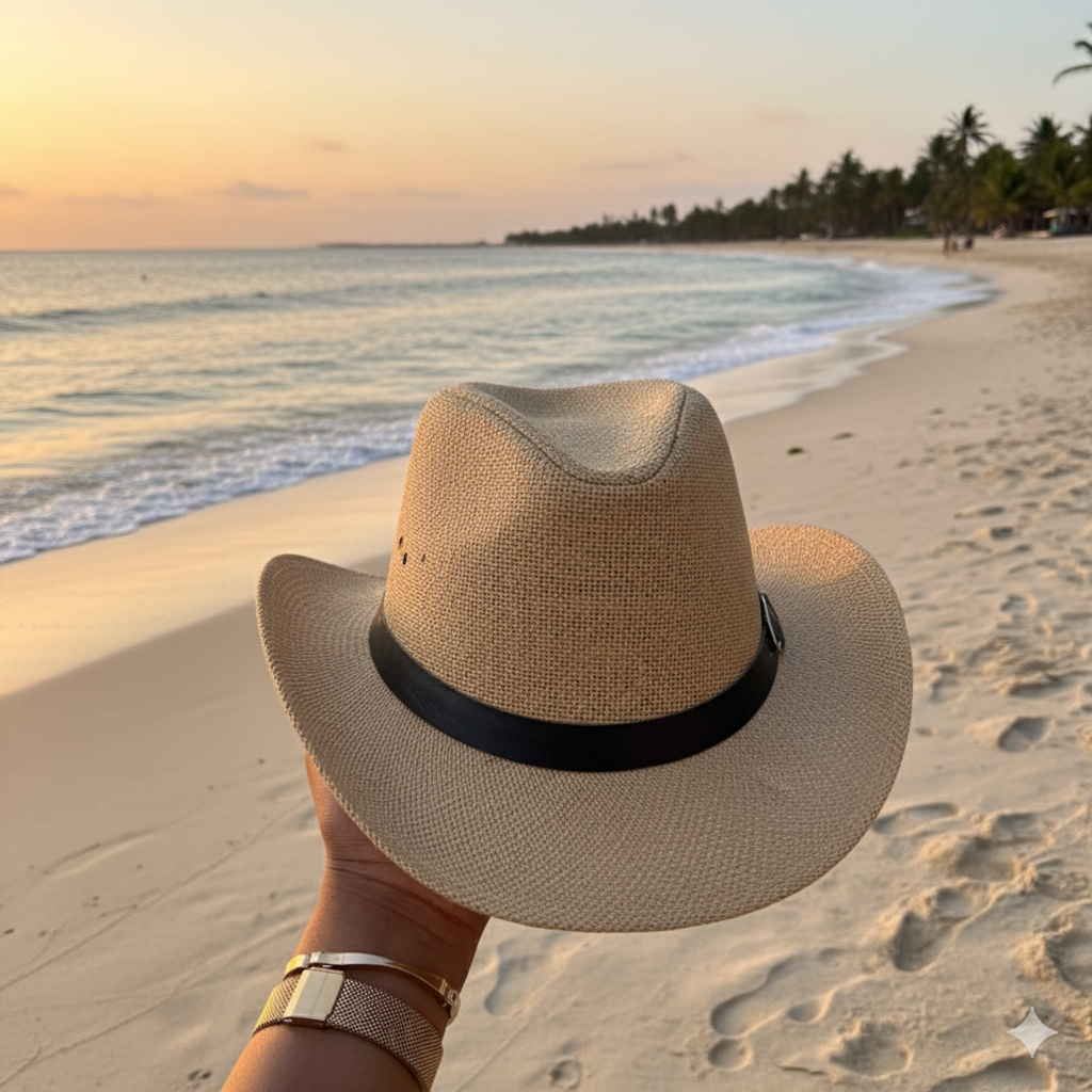Men's Straw Fedora Hats Summer Hat