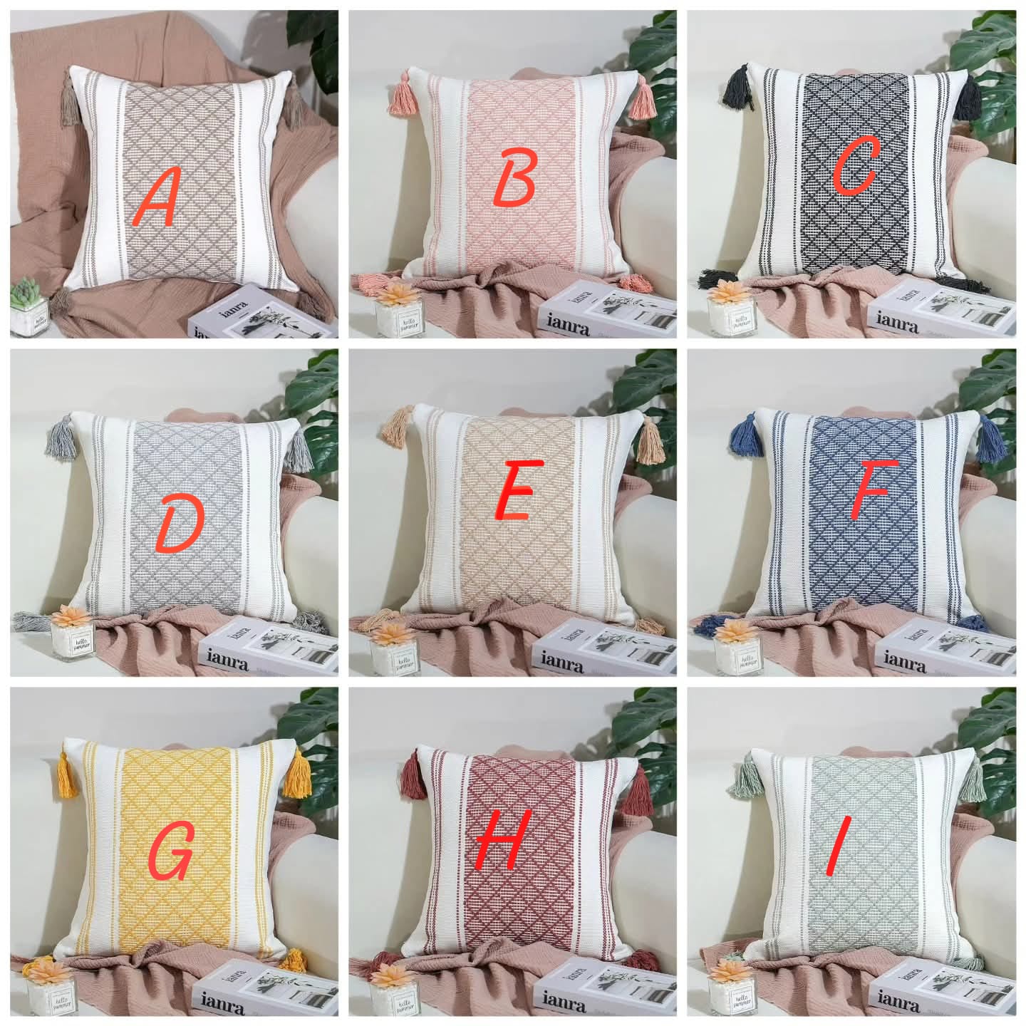 Woven bohemian throw covers