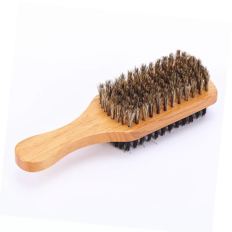 High Quality Two-Sided Wood Handle Barber and Beard Brush